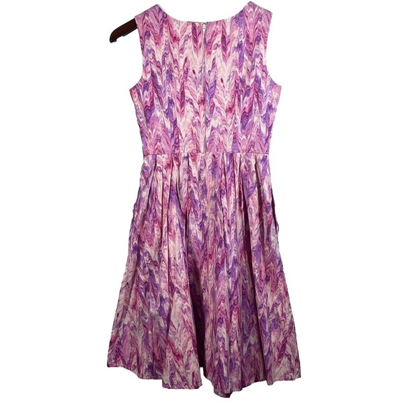 Modcloth Myrtlewood Pin Up Small Retro Pink Purple Dress Size XS - Picture 4 of 12